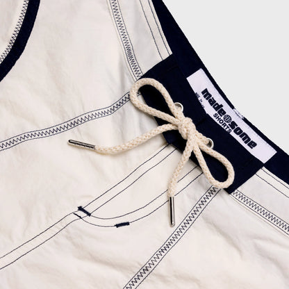 Made Some Short Short - White / Navy