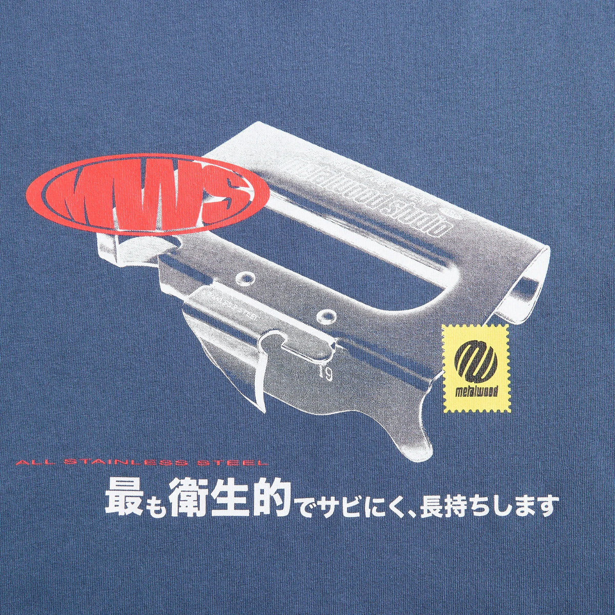 Metalwood Can Opener Long Sleeve Tee - Navy