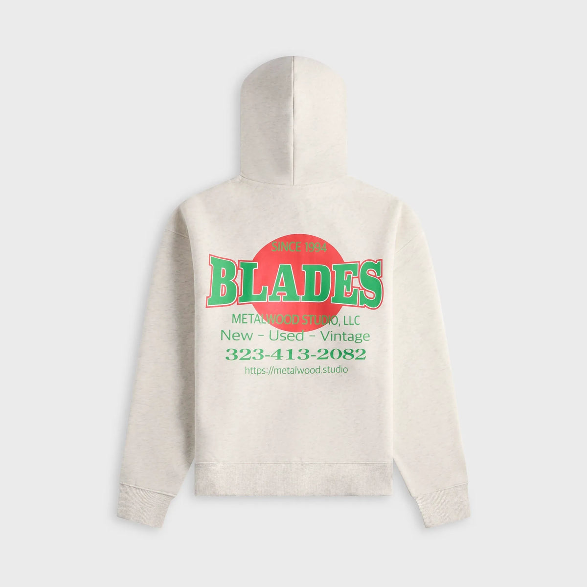 Metalwood Blades Gym Zip Hooded Sweatshirt - Heather Grey