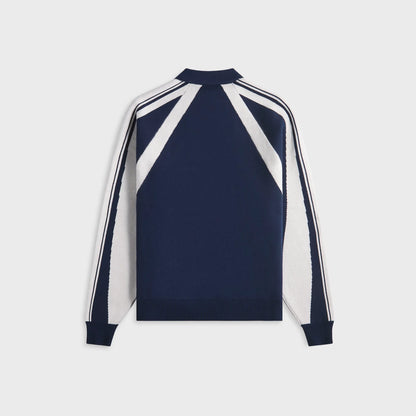 Metalwood Knit Football Top - Navy
