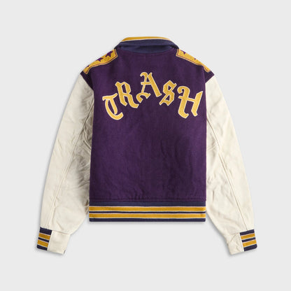 Needles Lettered Wool Melton Jacket - Purple