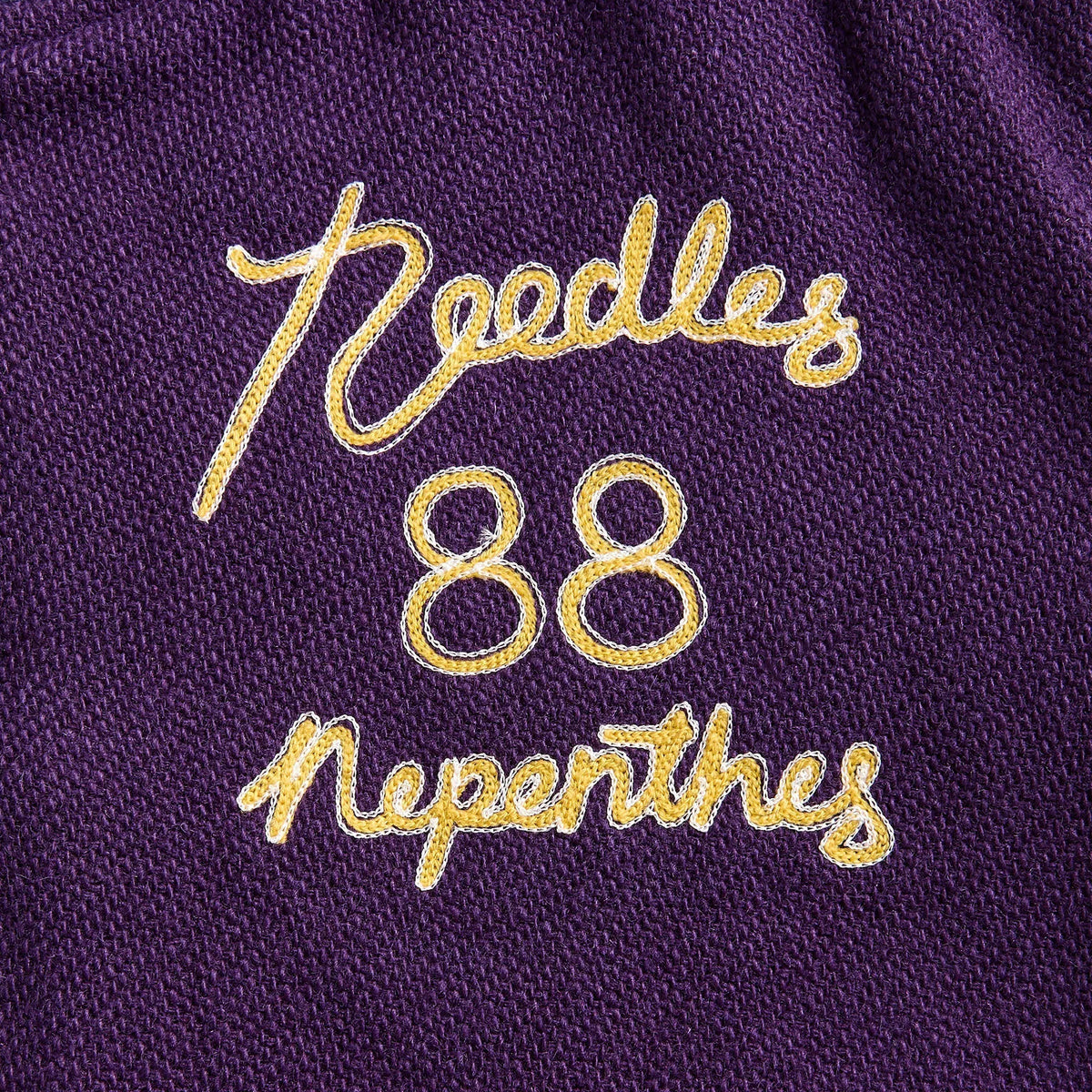 Needles Lettered Wool Melton Jacket - Purple