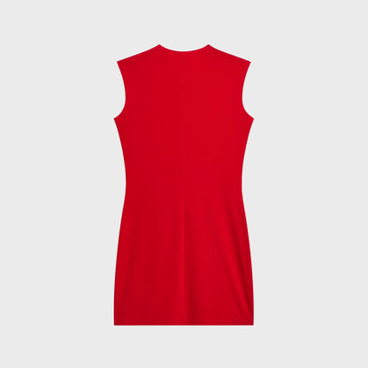 Norma Kamali Sleeveless Mini Dress - Tiger Red