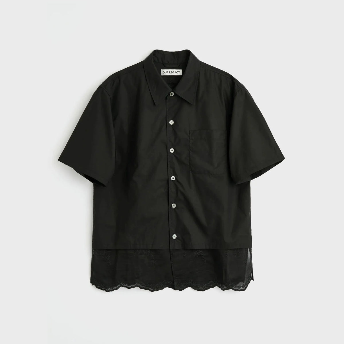 Our Legacy Every Short Sleeve Shirt - Void Black Fine Poplin