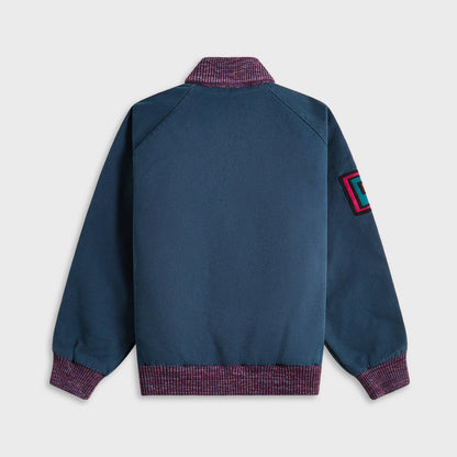 by Parra Skull Stalker Varsity Jacket - Washed Blue