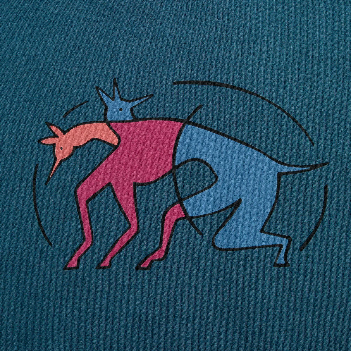by Parra The Zoomies Tee - Mallard Green