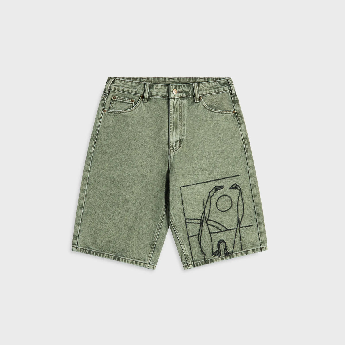by Parra Protect The Sun Shorts - Green
