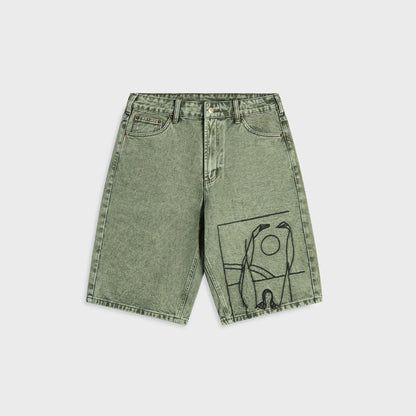 by Parra Protect The Sun Shorts - Green