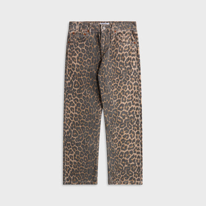 ReDone Mid Rise Blondie Crop Jean - Leopard
