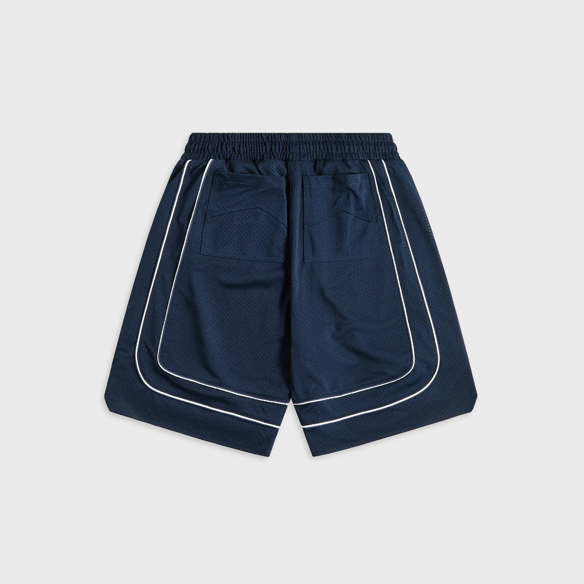 Rhude Baggy Collegiate Logo Short - Navy / Cream