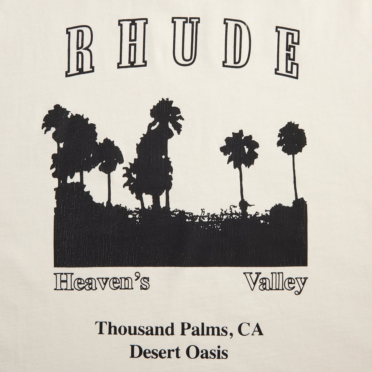 Rhude Thousand Palms Tee - Vintage Black