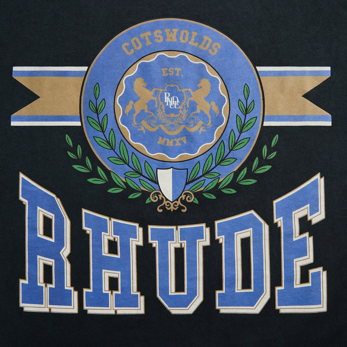 Rhude Cotswold Crest Tee - Vintage Black