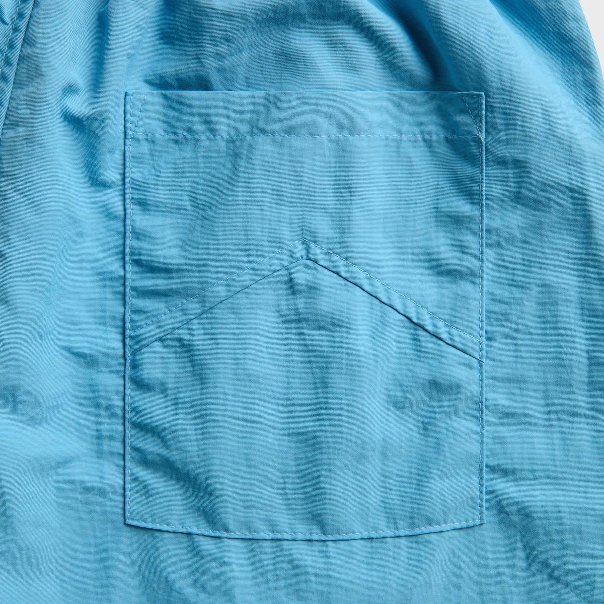 Rhude Logo Track Short - Baby Blue / Red