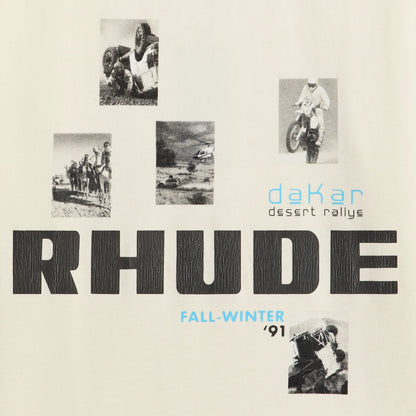 Rhude Winter 91 Rallye Tee - Vintage White / Vintage Black