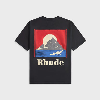 Rhude Moonlight Regatta Tee - Vintage Black / Red / Blue