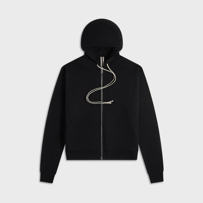Rick Owens Zipped Hoodie - Black