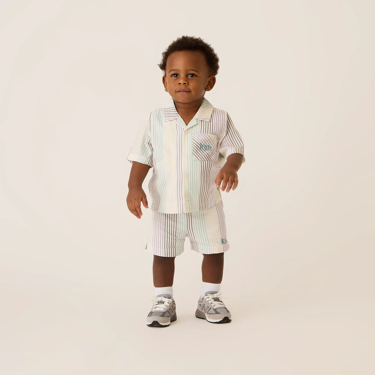 Kith Baby Striped Thompson Camp Shirt - Mykonos