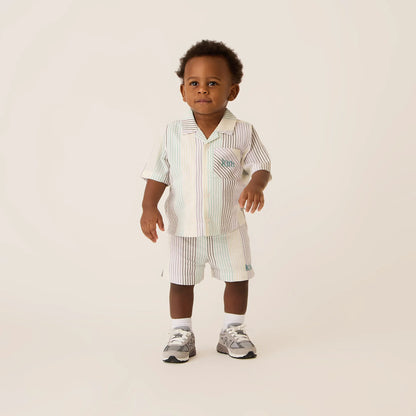 Kith Baby Striped Thompson Camp Shirt - Mykonos