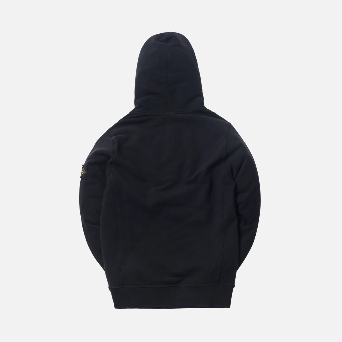 Stone Island Brushed Cotton Garment Dyed Hoodie - Black