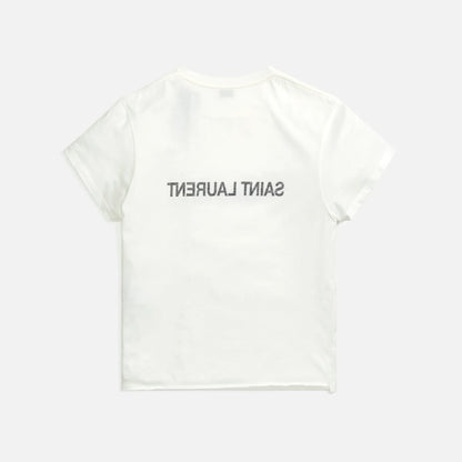 Saint Laurent Reverse Tee - Natural