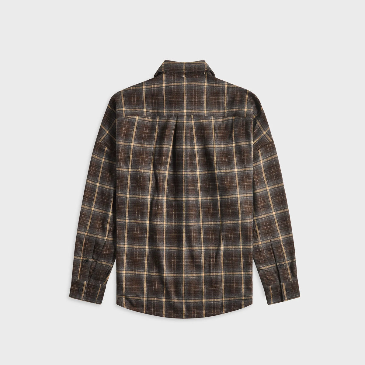 Stampd Oversized Plaid Button-Down Shirt - Brown Plaid