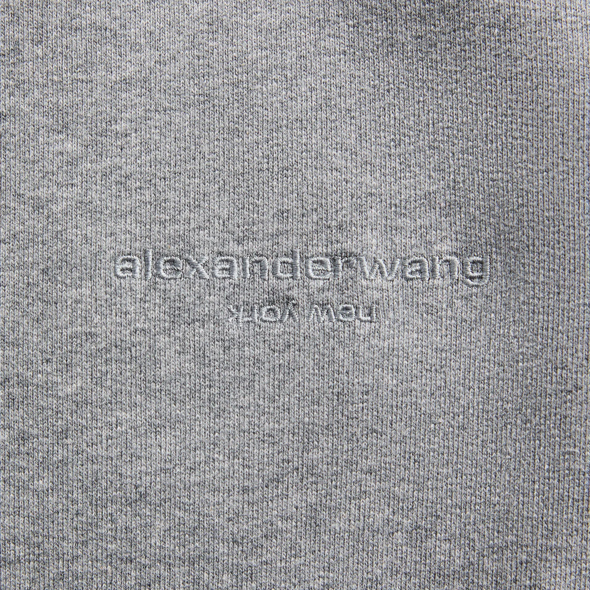 Alexander Wang Crystal Hotfix Mid-Rise Terry Sweatpant - Grey