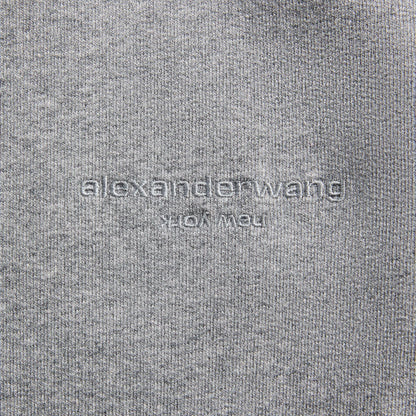 Alexander Wang Crystal Hotfix Mid-Rise Terry Sweatpant - Grey