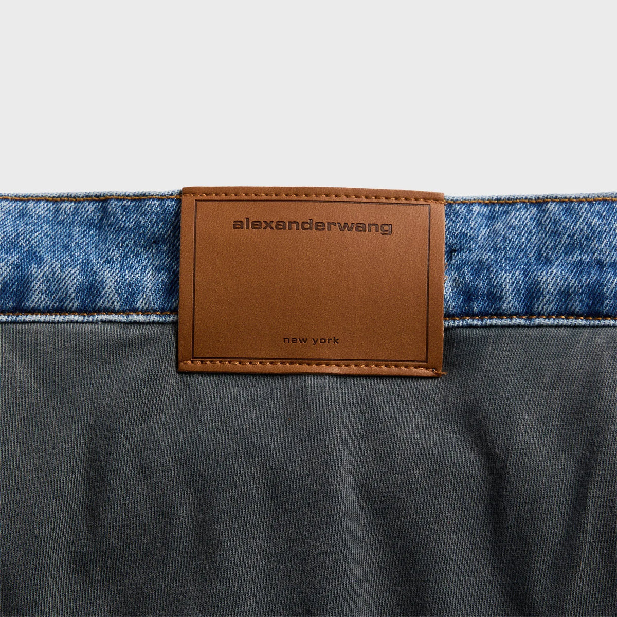Alexander Wang Pre-Styled Slouchy Jean with Tied Tee - Vintage Marbled Blue