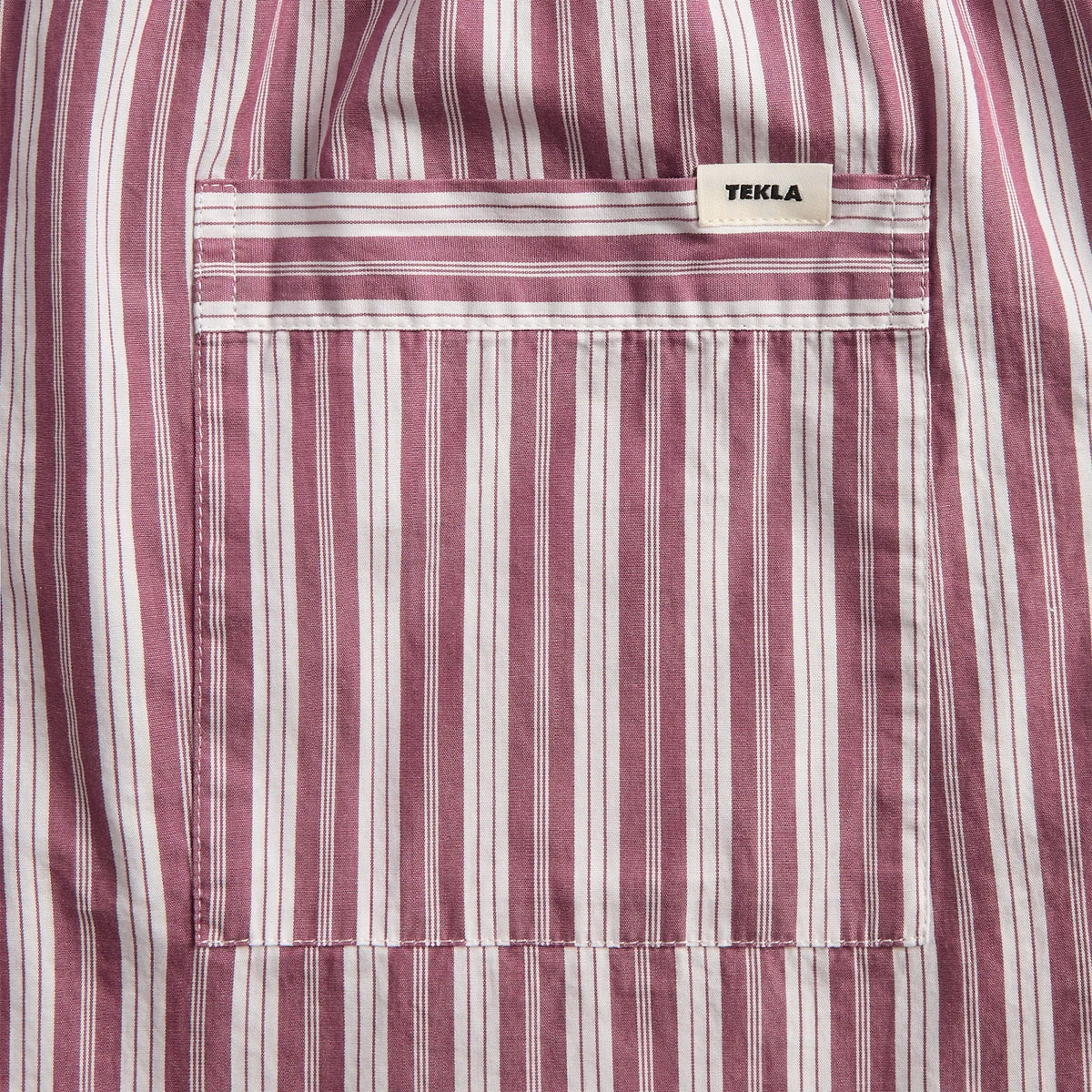 Tekla Rhubarb Stripes Poplin Pyjama Pant - Red / White / Yellow