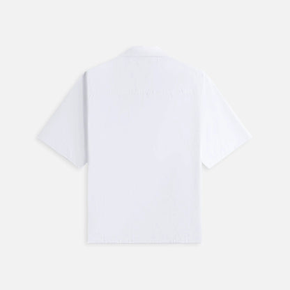 Marni Logo Organic Poplin Shirt with Peeping Marni Logo - Lily White
