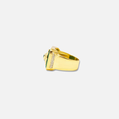 VEERT Malachite Onyx Signature Ring - Green