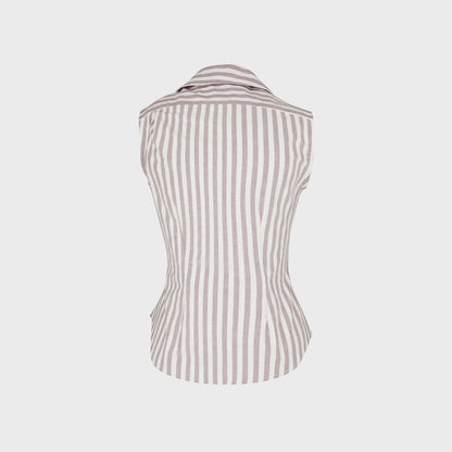 Vivienne Westwood Drunken Shirt - Burgundy Stripe