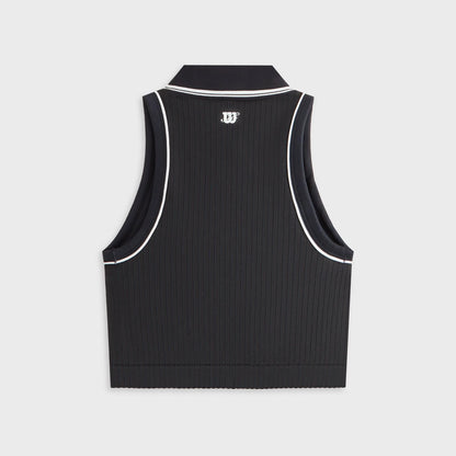 Kith Women for Wilson Classic Cropped Polo - Black