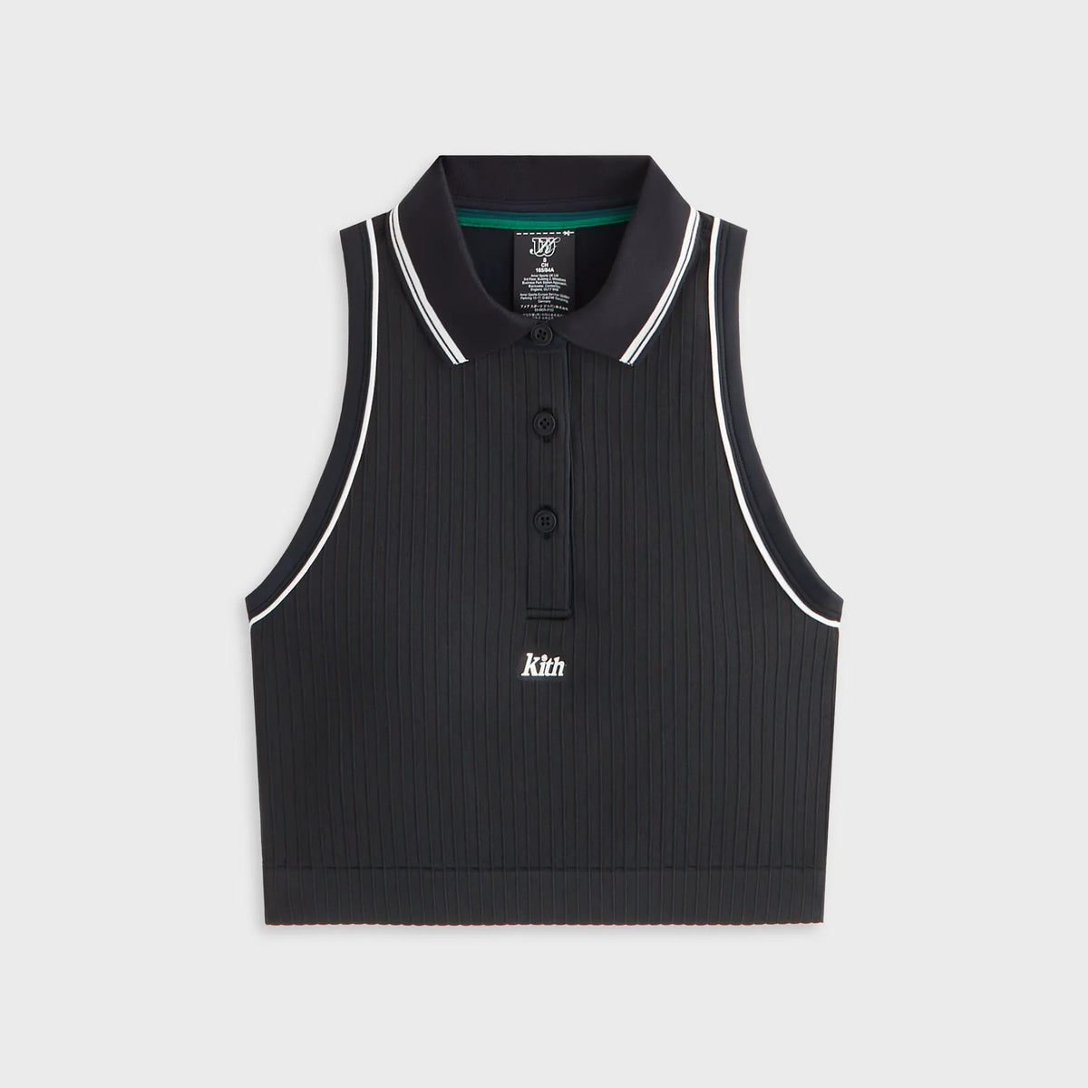 Kith Women for Wilson Classic Cropped Polo - Black