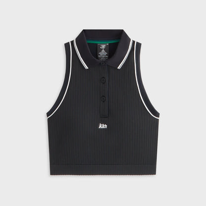 Kith Women for Wilson Classic Cropped Polo - Black