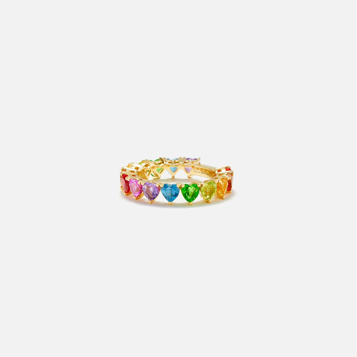 Yvonne Leon L Amour Mini Alliance Ring - Yellow Gold / Multi