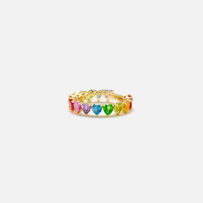 Yvonne Leon L Amour Mini Alliance Ring - Yellow Gold / Multi