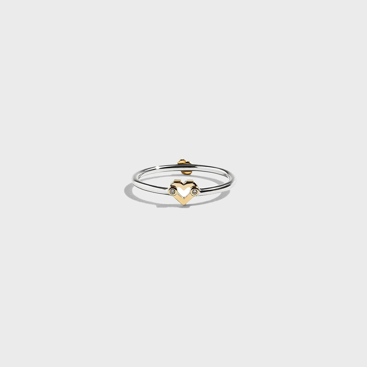 Greg Yuna Umlaut Heart Ring - Silver / Gold