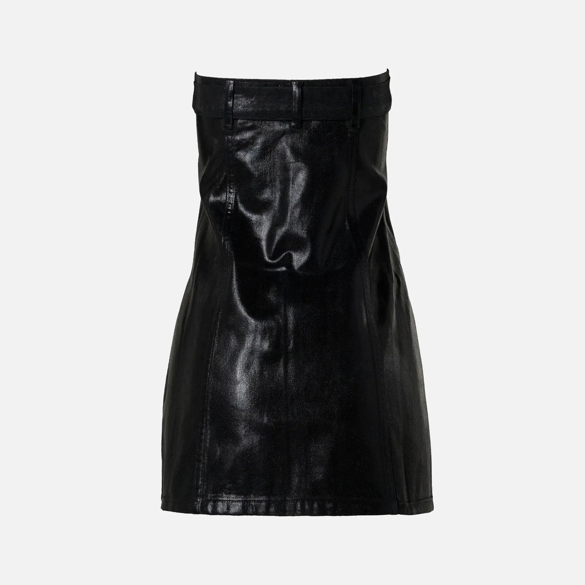 Ganni Foil Denim Corsage - Black